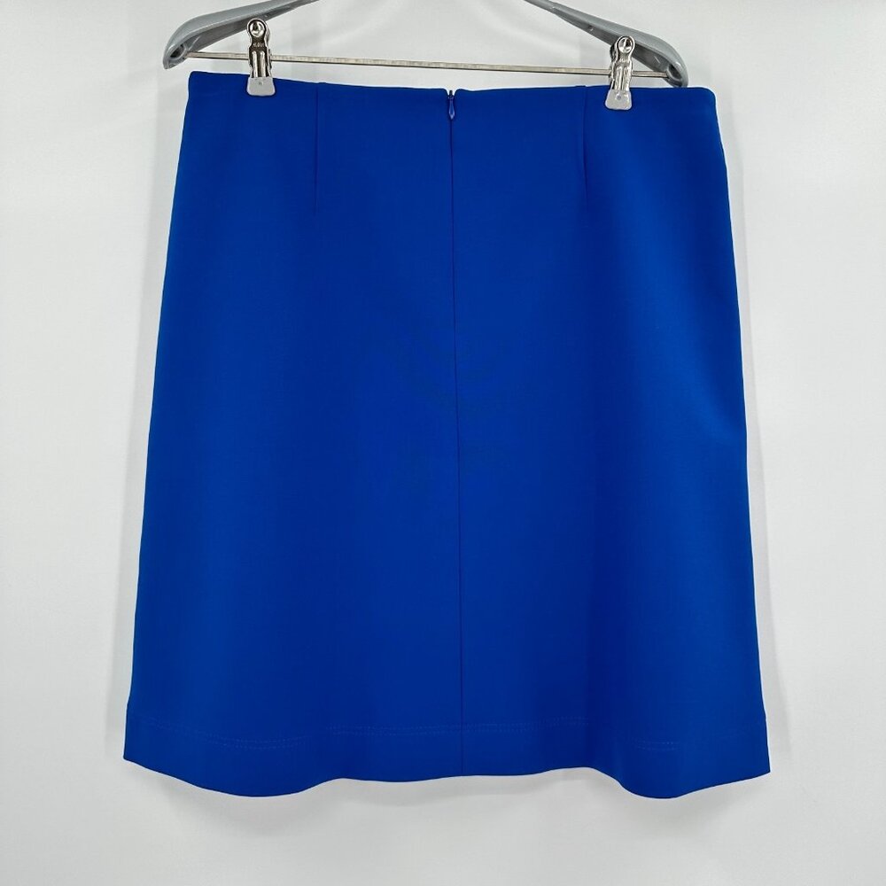 Boss Royal Blue A-line Mini Skirt Size 10 Women's Vitama Inverted Pleated Skirt - Picture 10 of 10